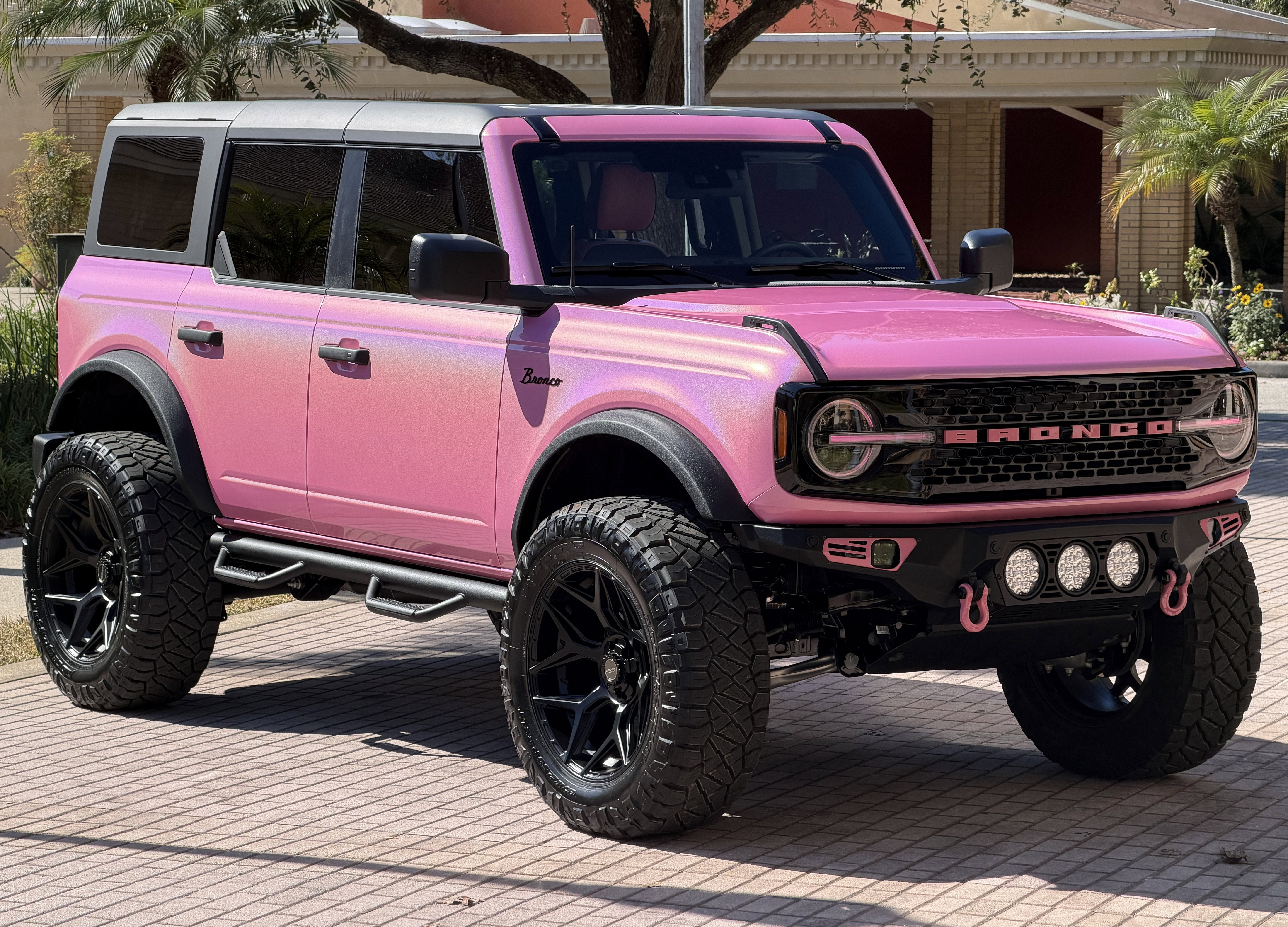 2025 Ford Bronco Pink Custom Lifted Hard Top Big Bend