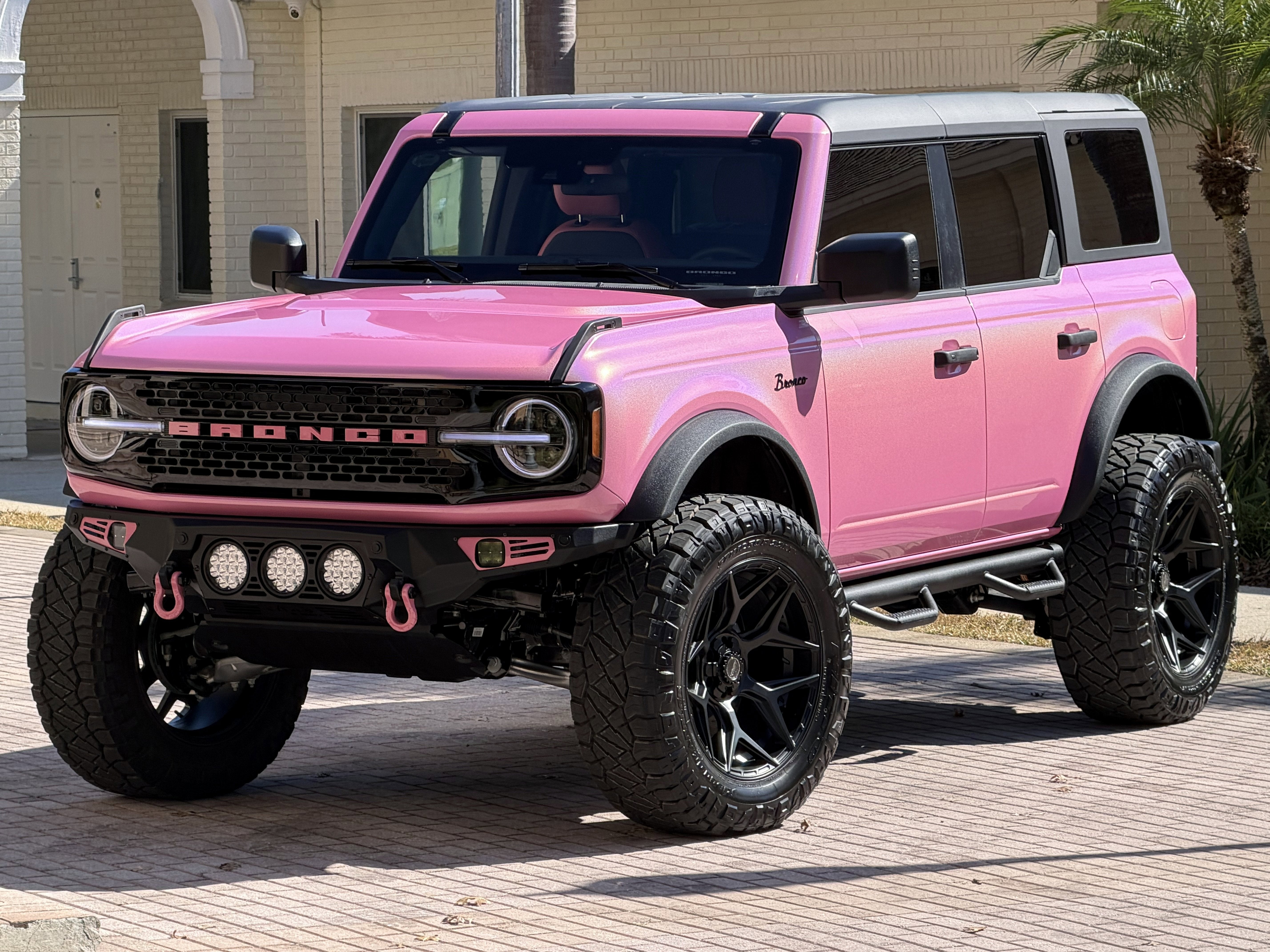 2025 Ford Bronco Pink Custom Lifted Hard Top Big Bend