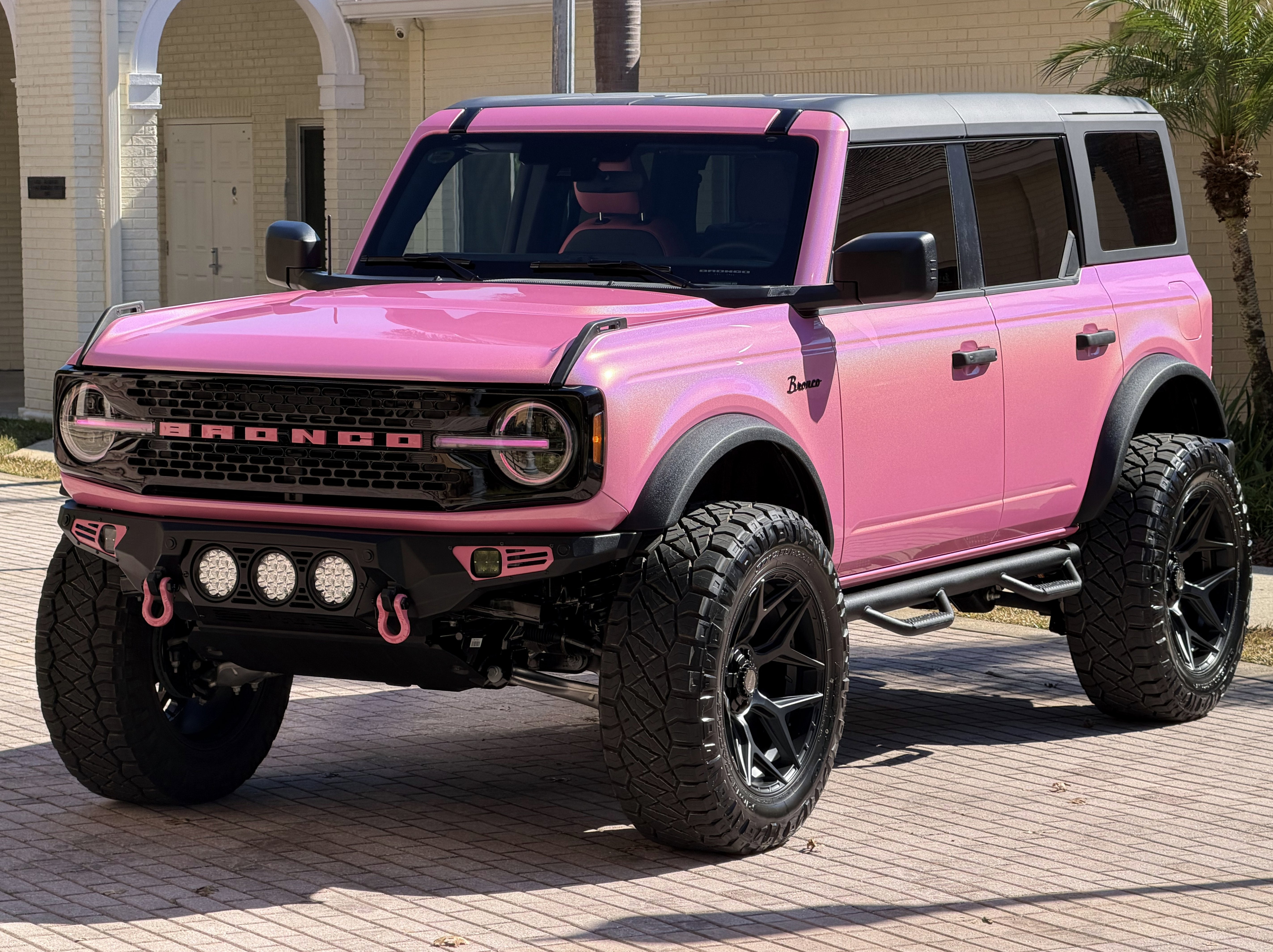 2025 Ford Bronco Pink Custom Lifted Hard Top Big Bend