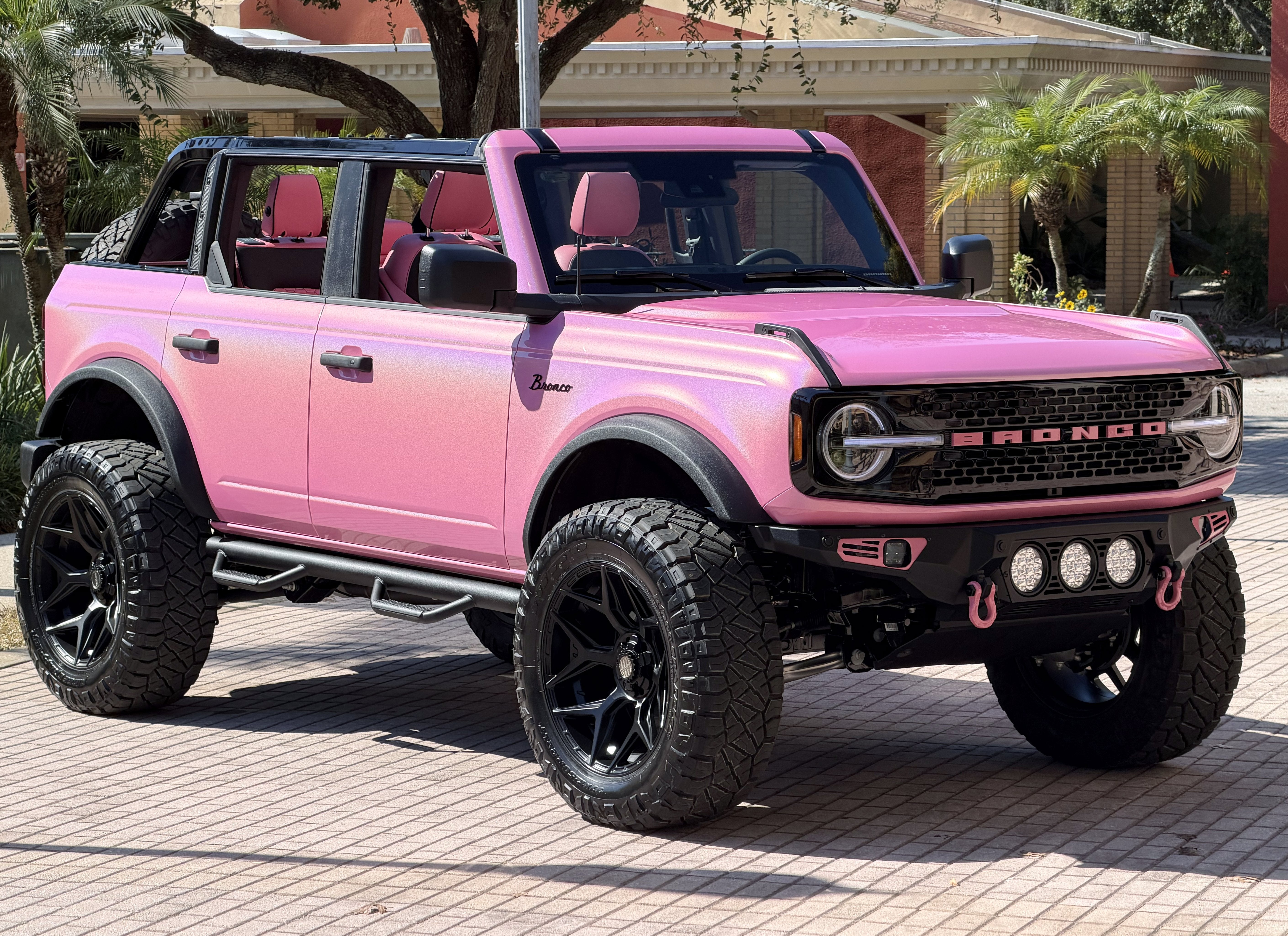 2025 Ford Bronco Pink Custom Lifted Hard Top Big Bend