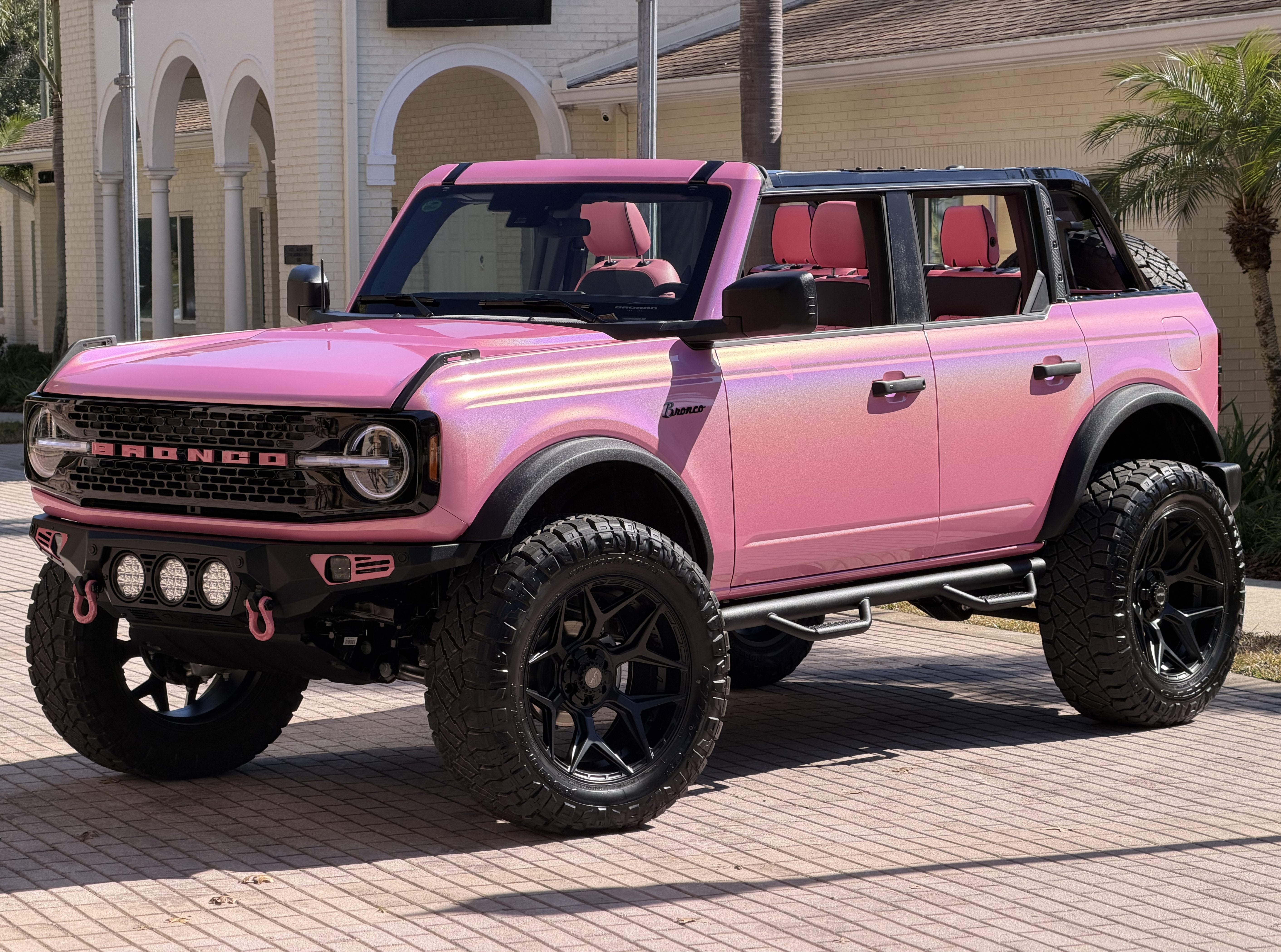 2025 Ford Bronco Pink Custom Lifted Hard Top Big Bend