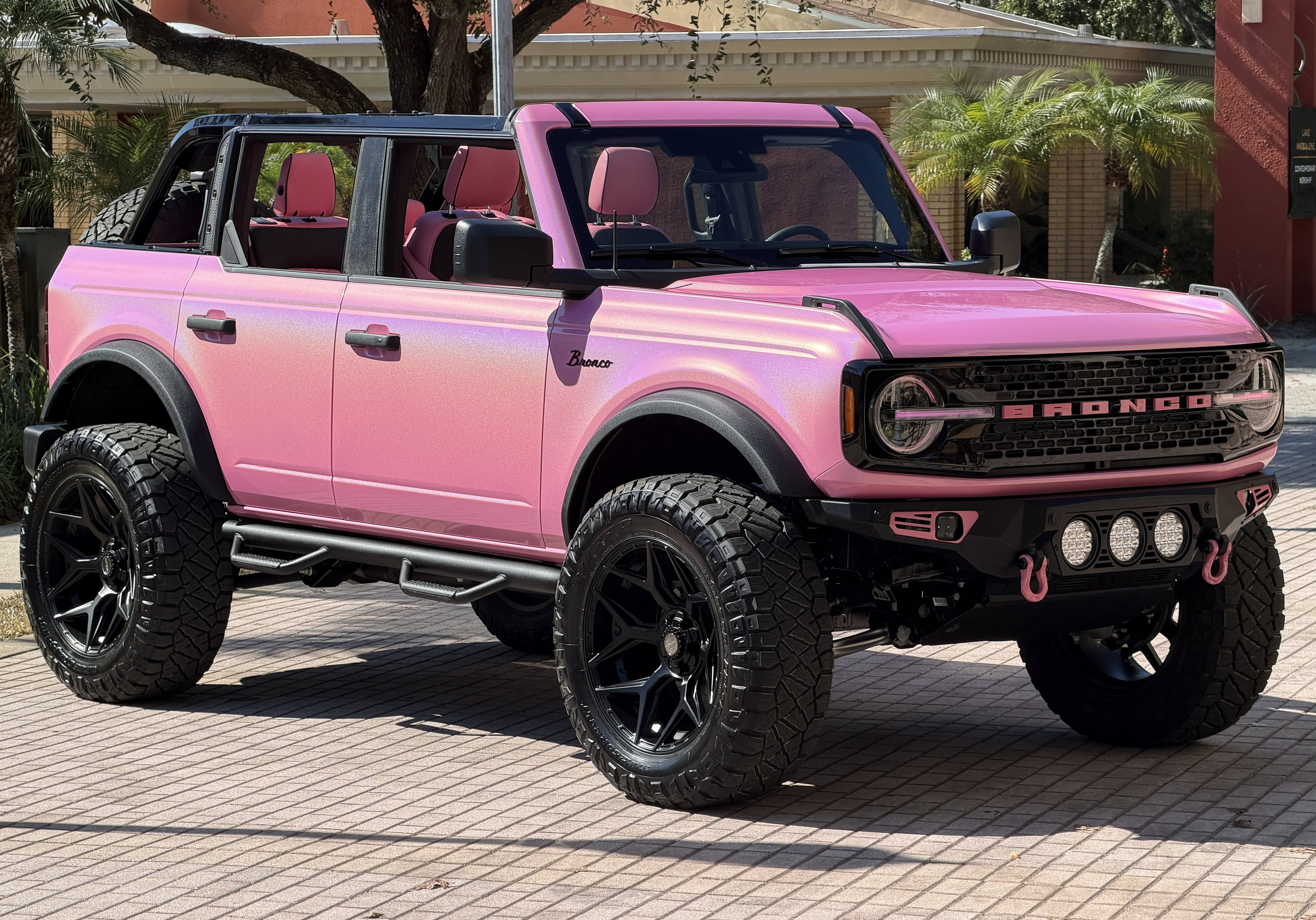 2025 Ford Bronco Pink Custom Lifted Hard Top Big Bend