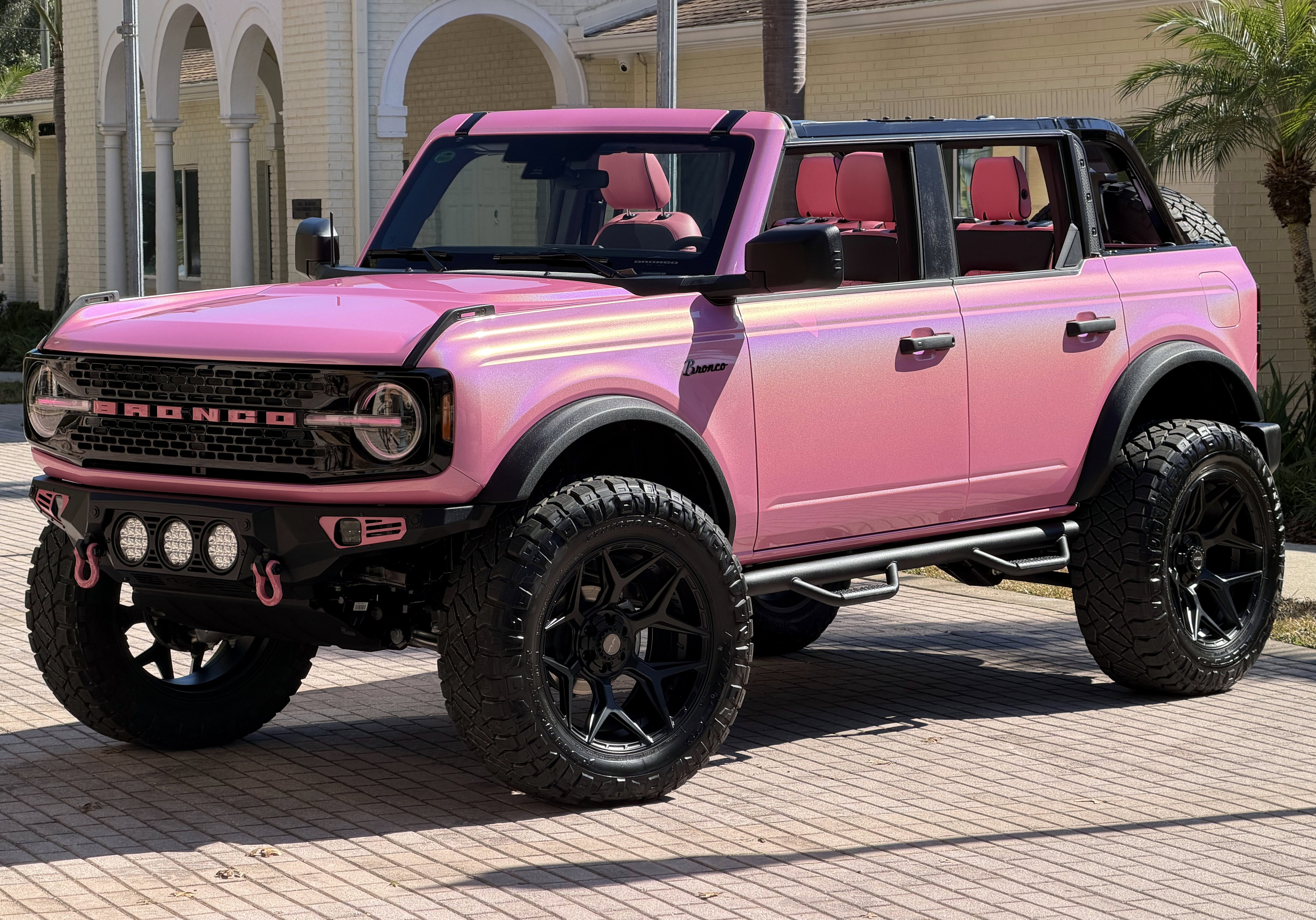 2025 Ford Bronco Pink Custom Lifted Hard Top Big Bend