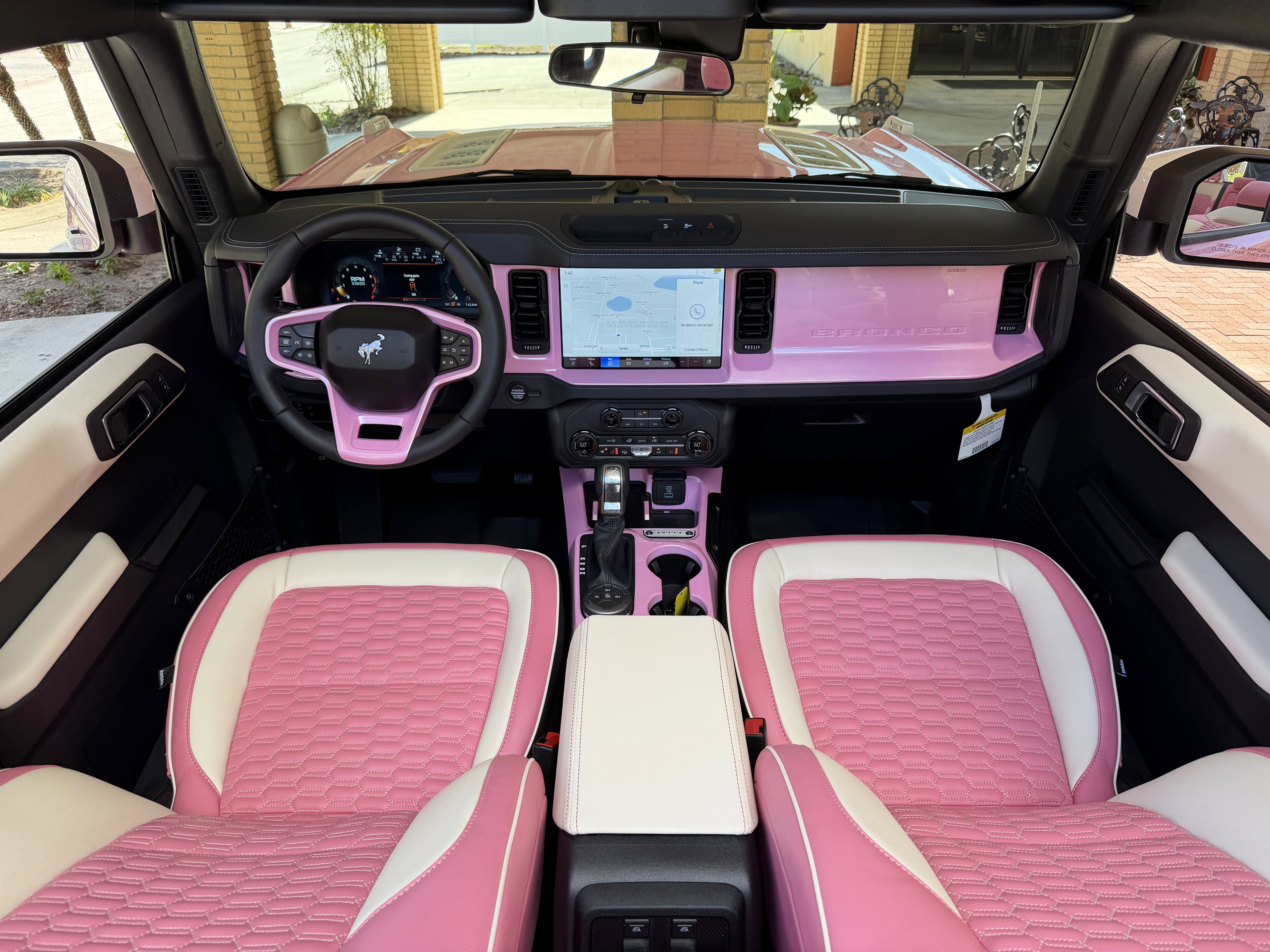 2025 Ford Bronco Pearl Pink Outer Banks Retro Hard Top Custom Lifted