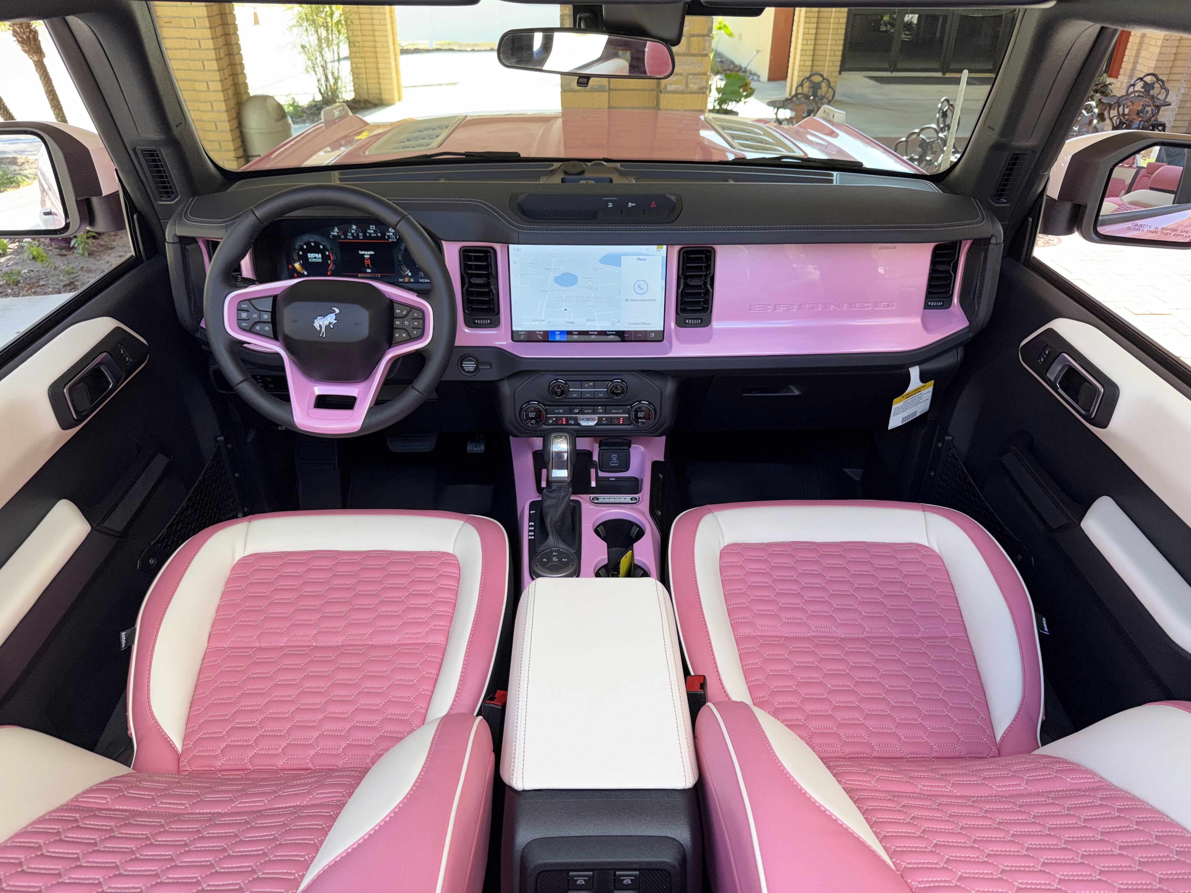 2025 Ford Bronco Pearl Pink Outer Banks Retro Hard Top Custom Lifted