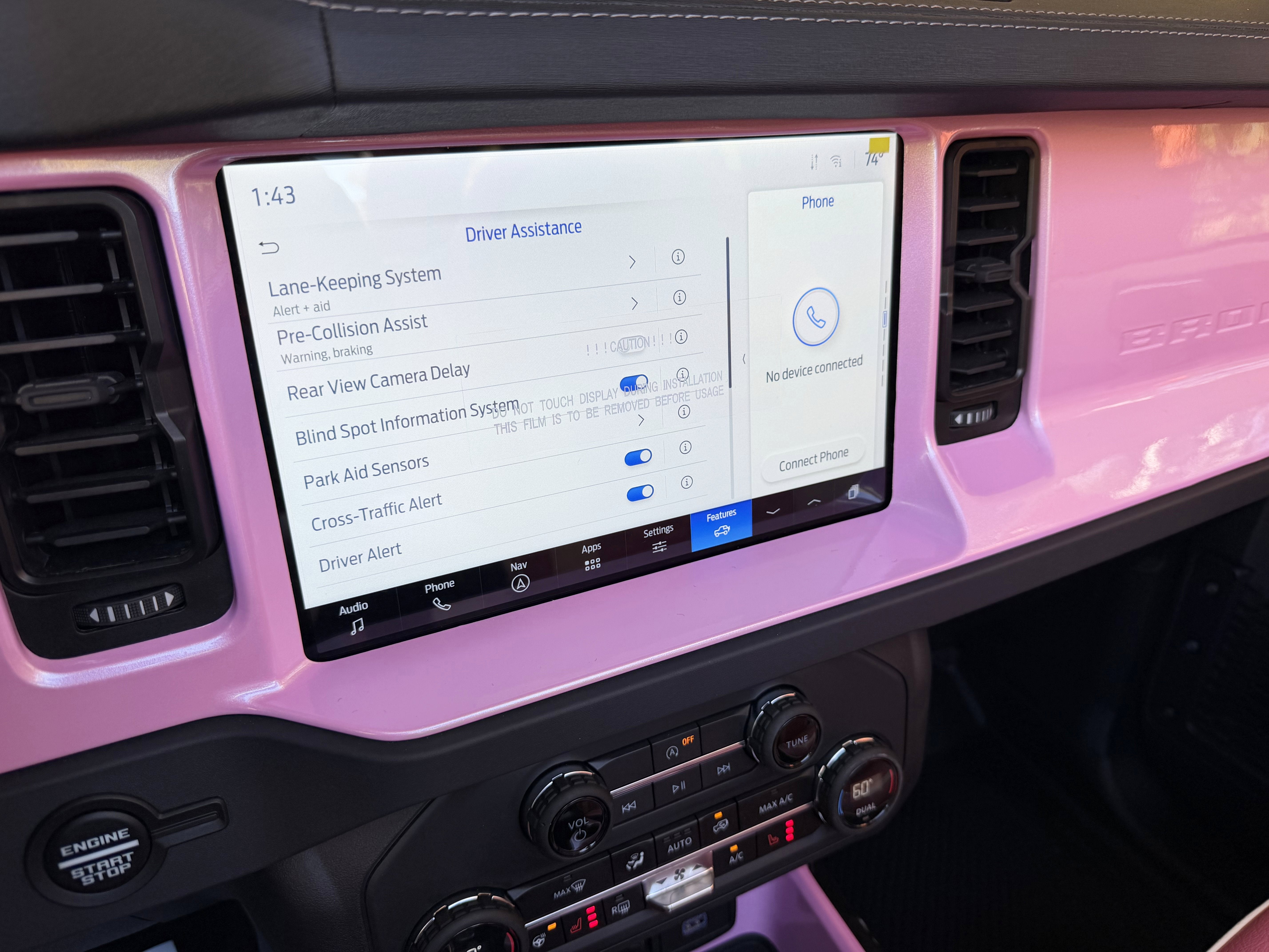 2025 Ford Bronco Pearl Pink Outer Banks Retro Hard Top Custom Lifted