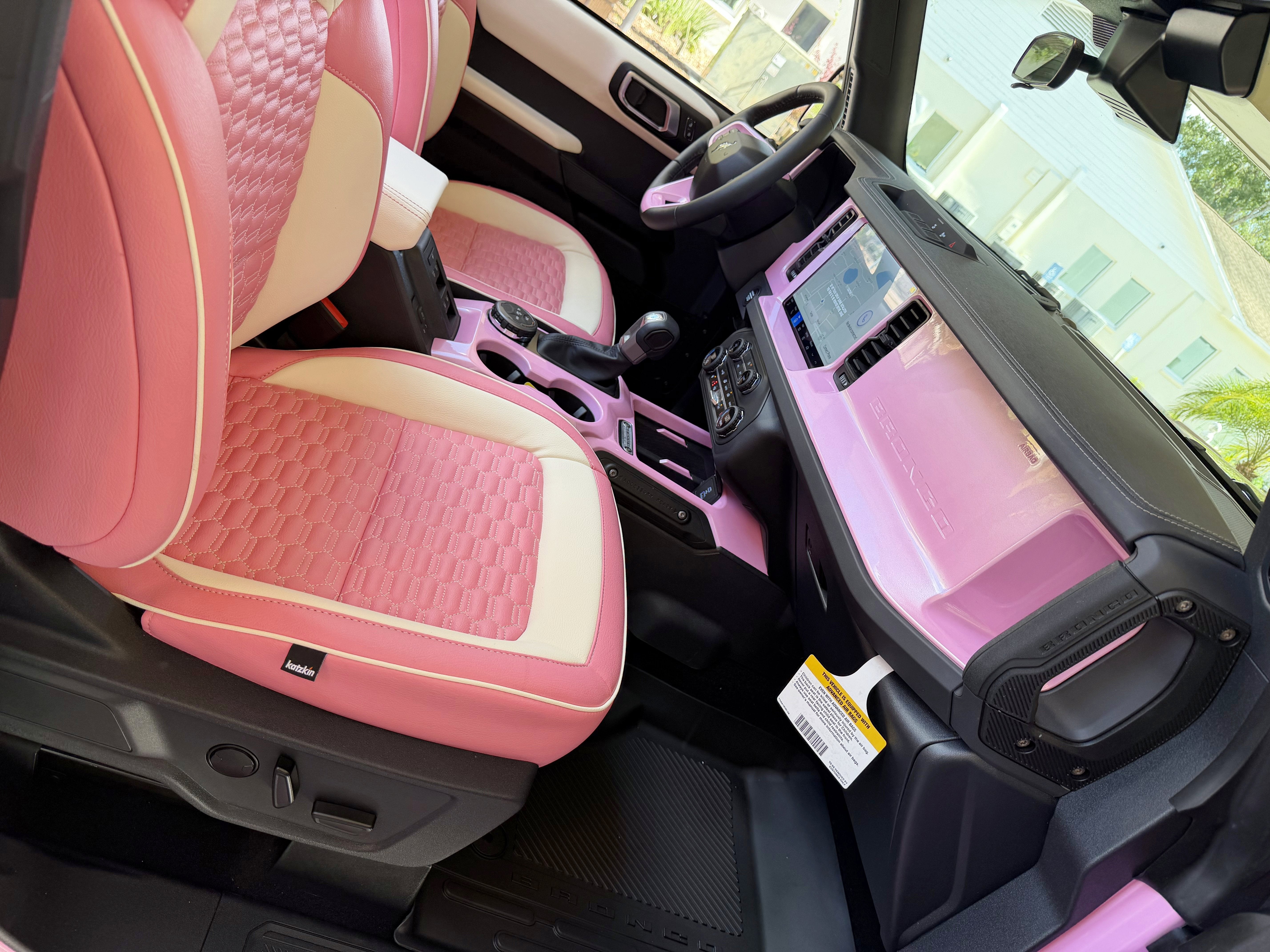 2025 Ford Bronco Pearl Pink Outer Banks Retro Hard Top Custom Lifted