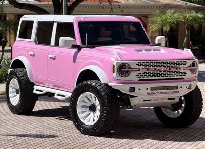 2025 Ford Bronco Pearl Pink Outer Banks Retro Hard Top Custom Lifted