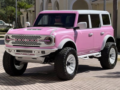 2025 Ford Bronco Pearl Pink Outer Banks Retro Hard Top Custom Lifted