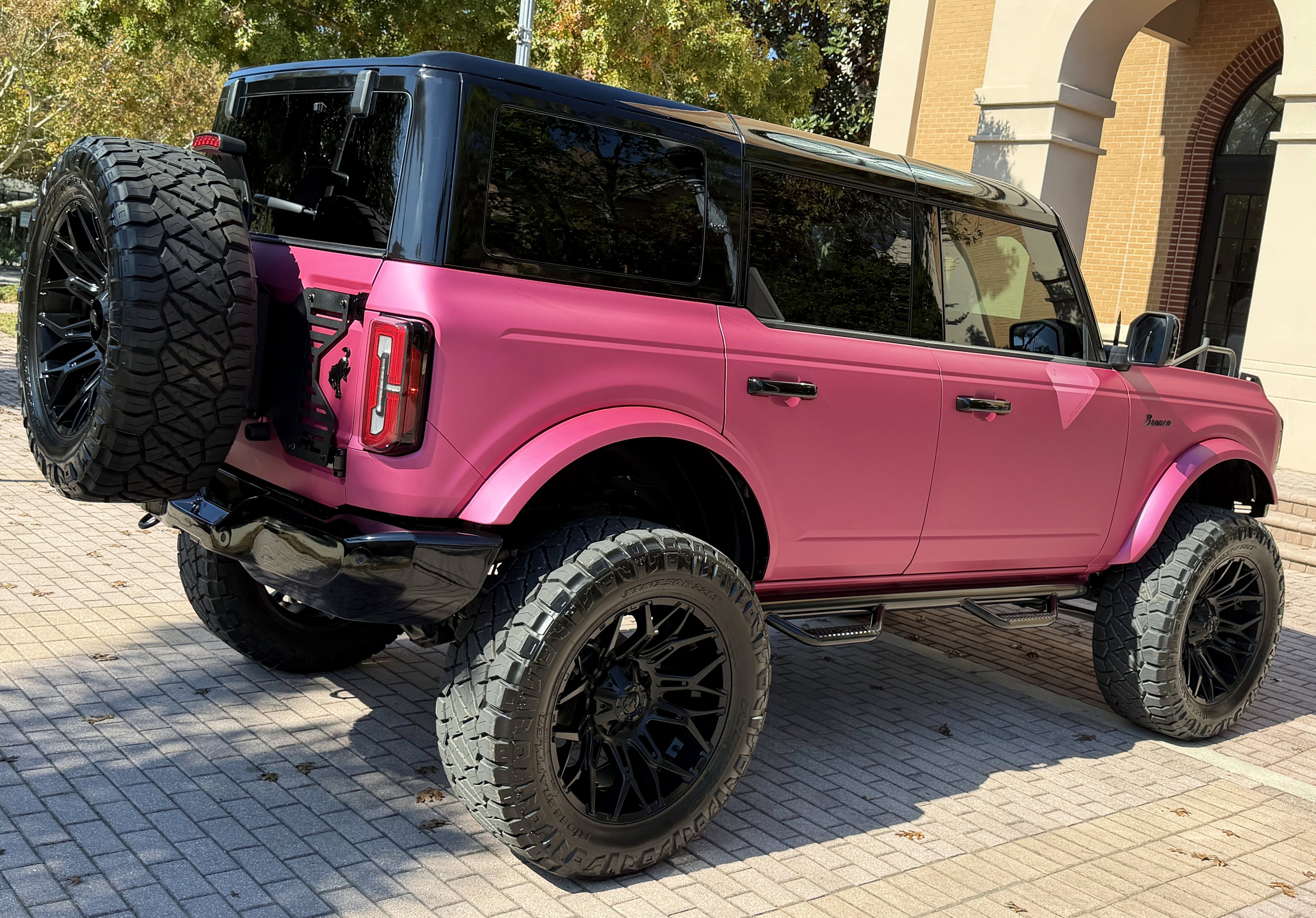 2025 Ford Bronco Matte Pink Custom Lifted Outer Banks