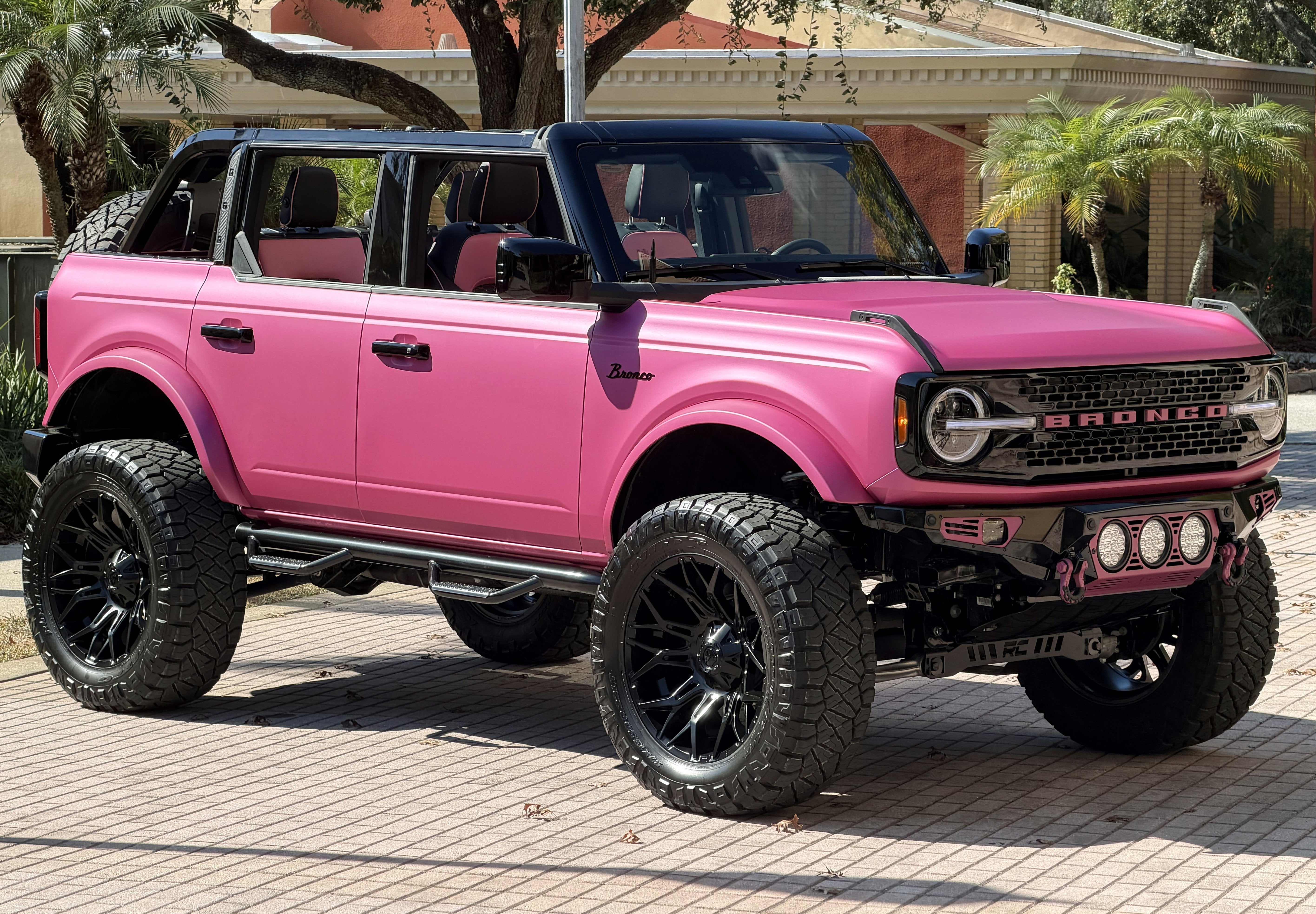 2025 Ford Bronco Matte Pink Custom Lifted Outer Banks