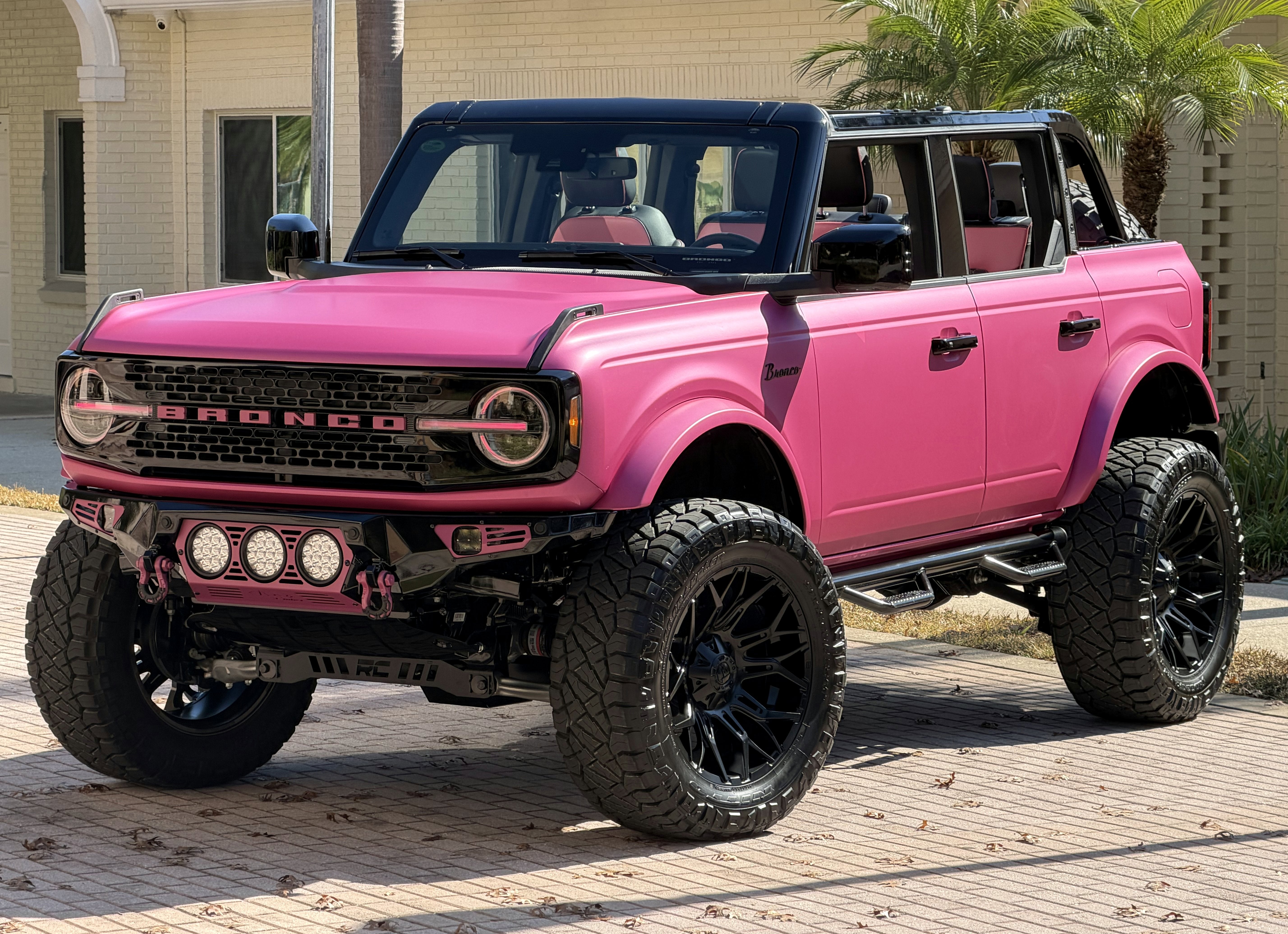 2025 Ford Bronco Matte Pink Custom Lifted Outer Banks