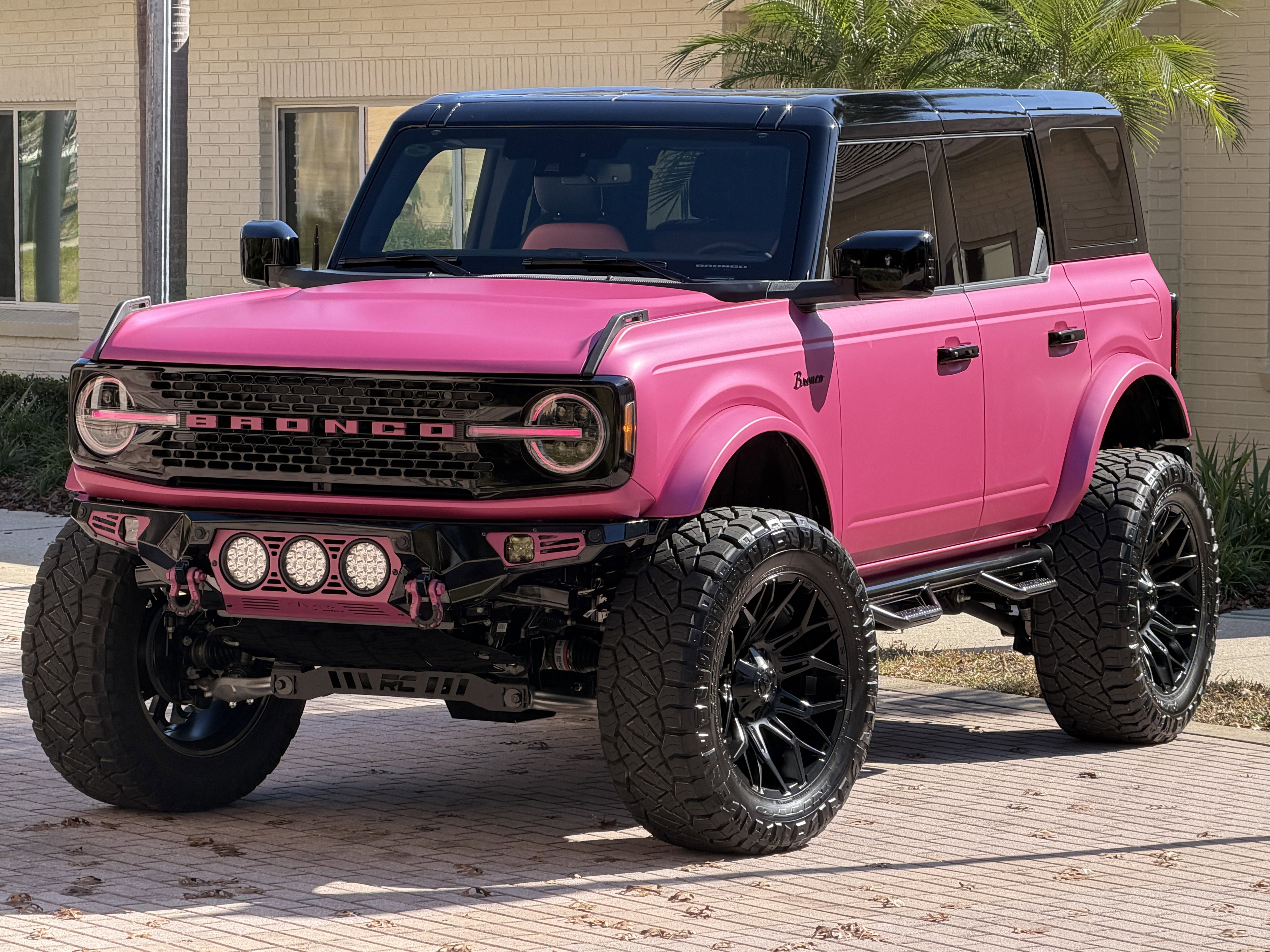 2025 Ford Bronco Matte Pink Custom Lifted Outer Banks