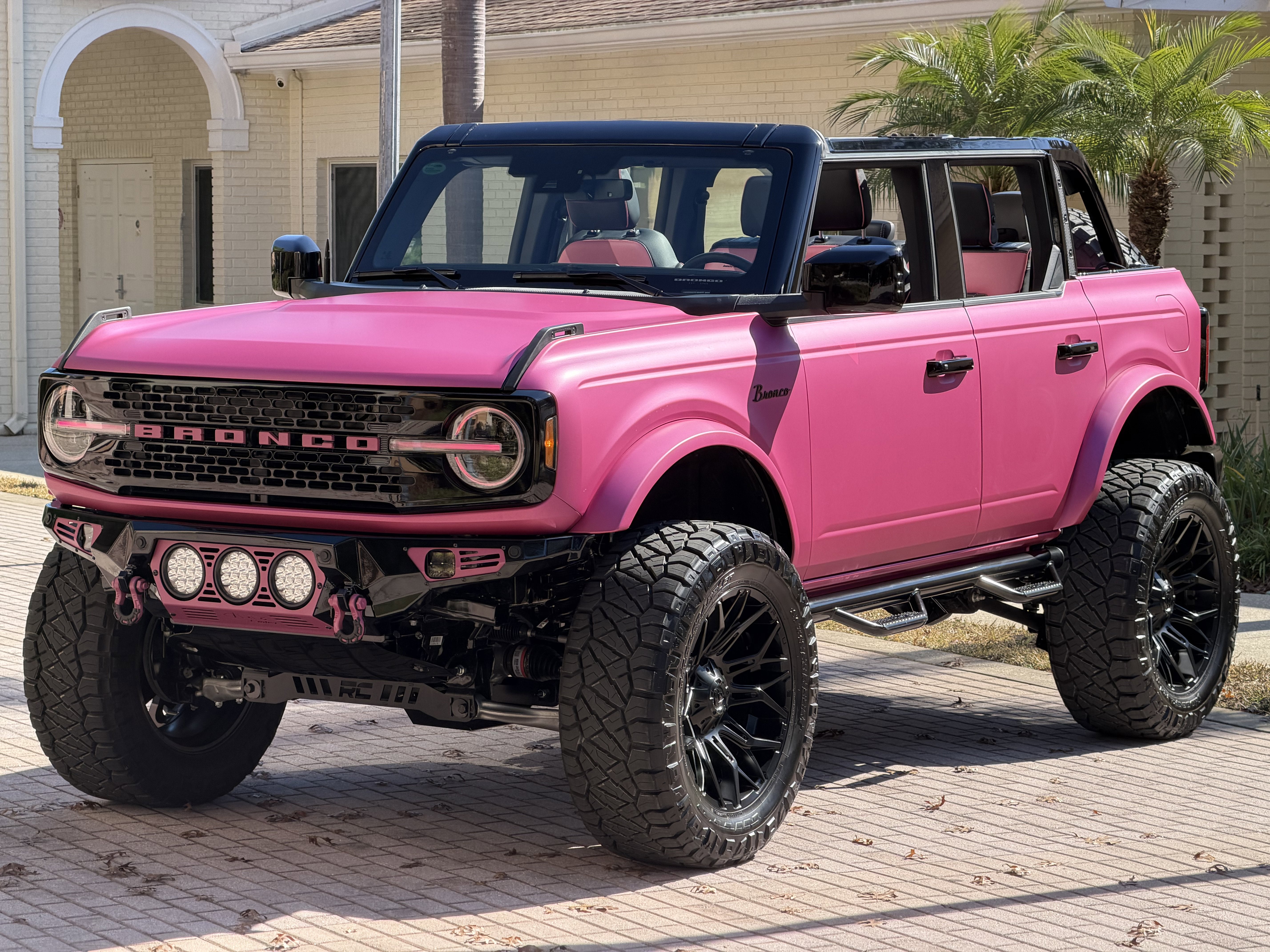 2025 Ford Bronco Matte Pink Custom Lifted Outer Banks