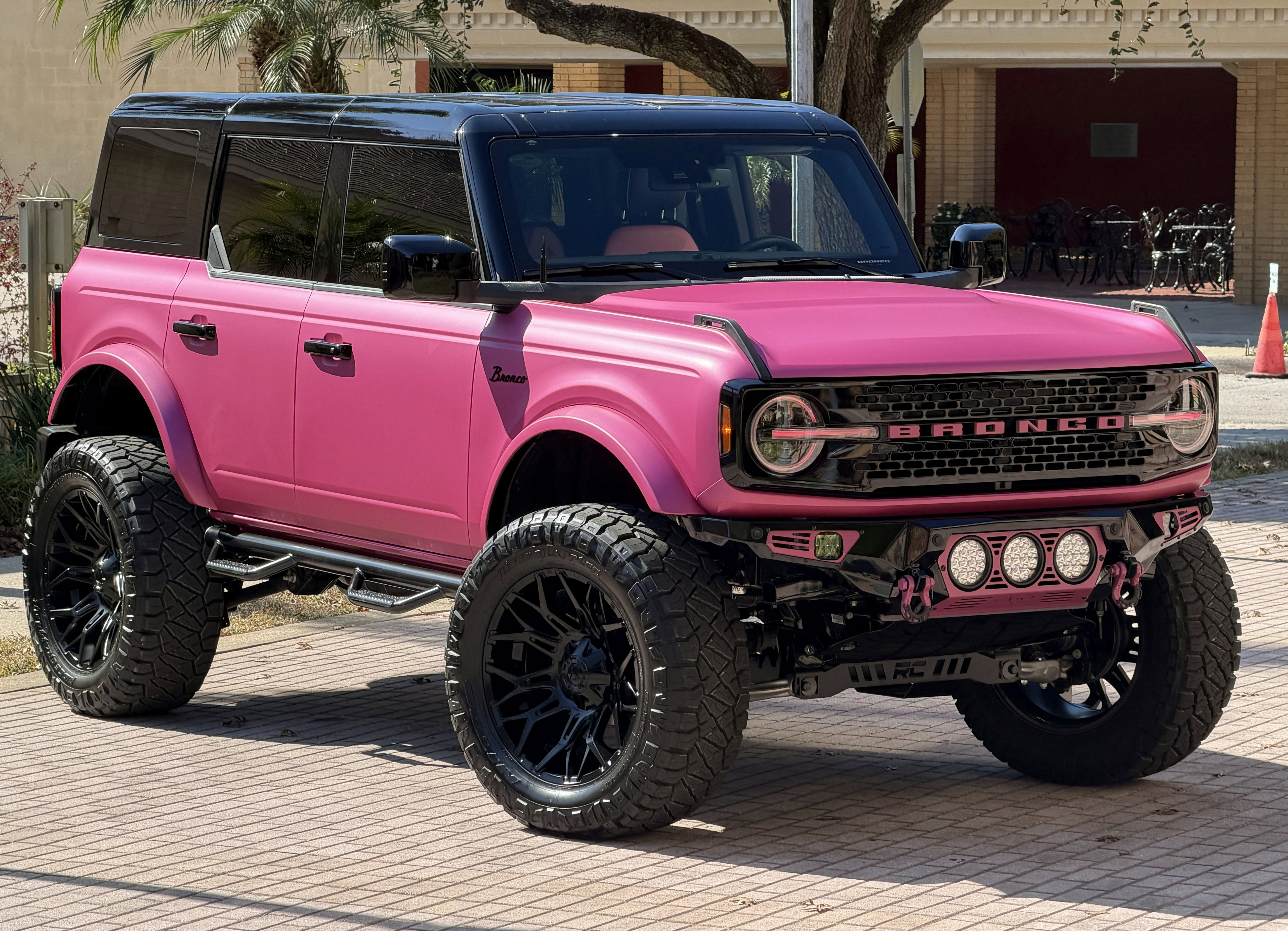 2025 Ford Bronco Matte Pink Custom Lifted Outer Banks