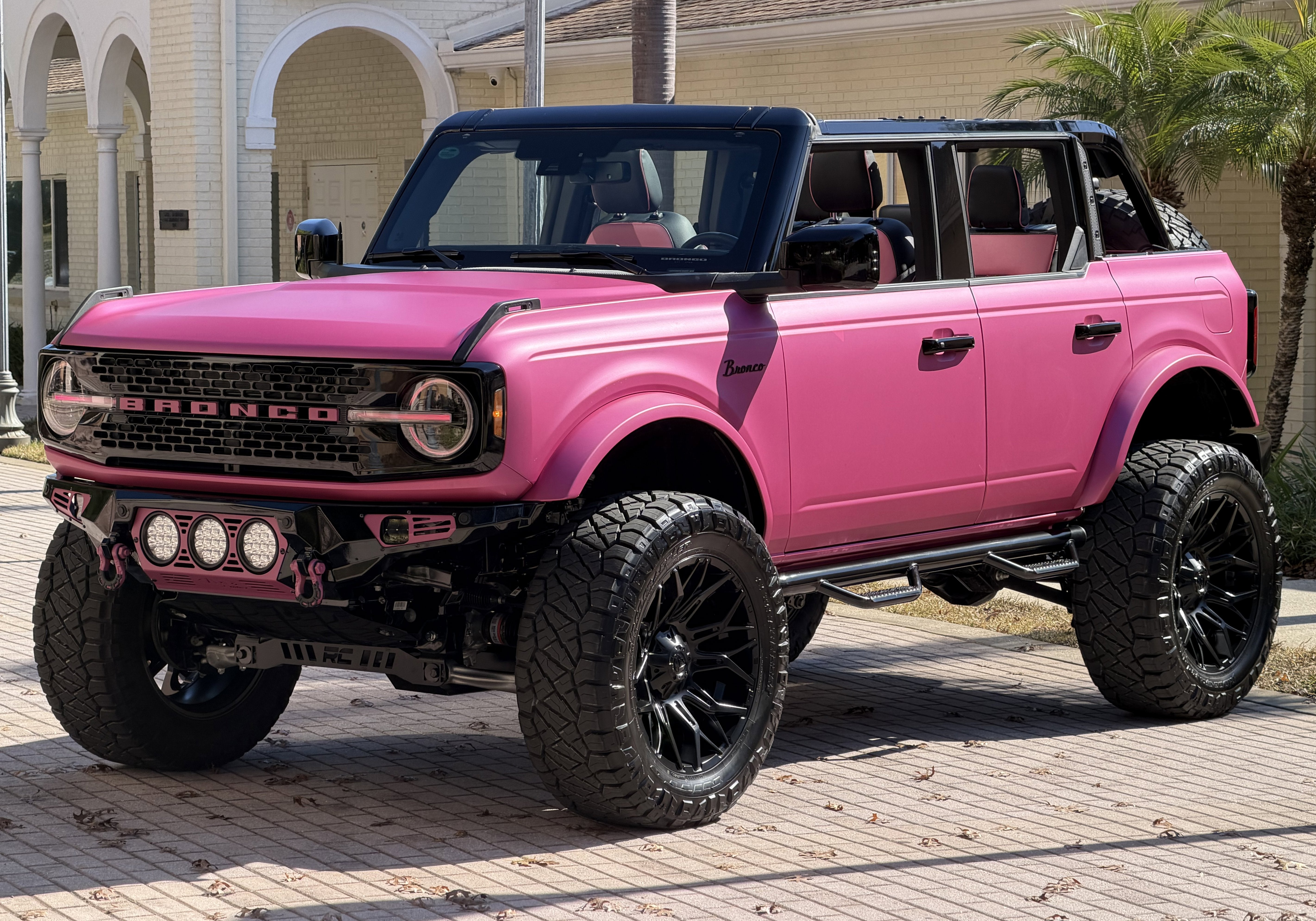 2025 Ford Bronco Matte Pink Custom Lifted Outer Banks