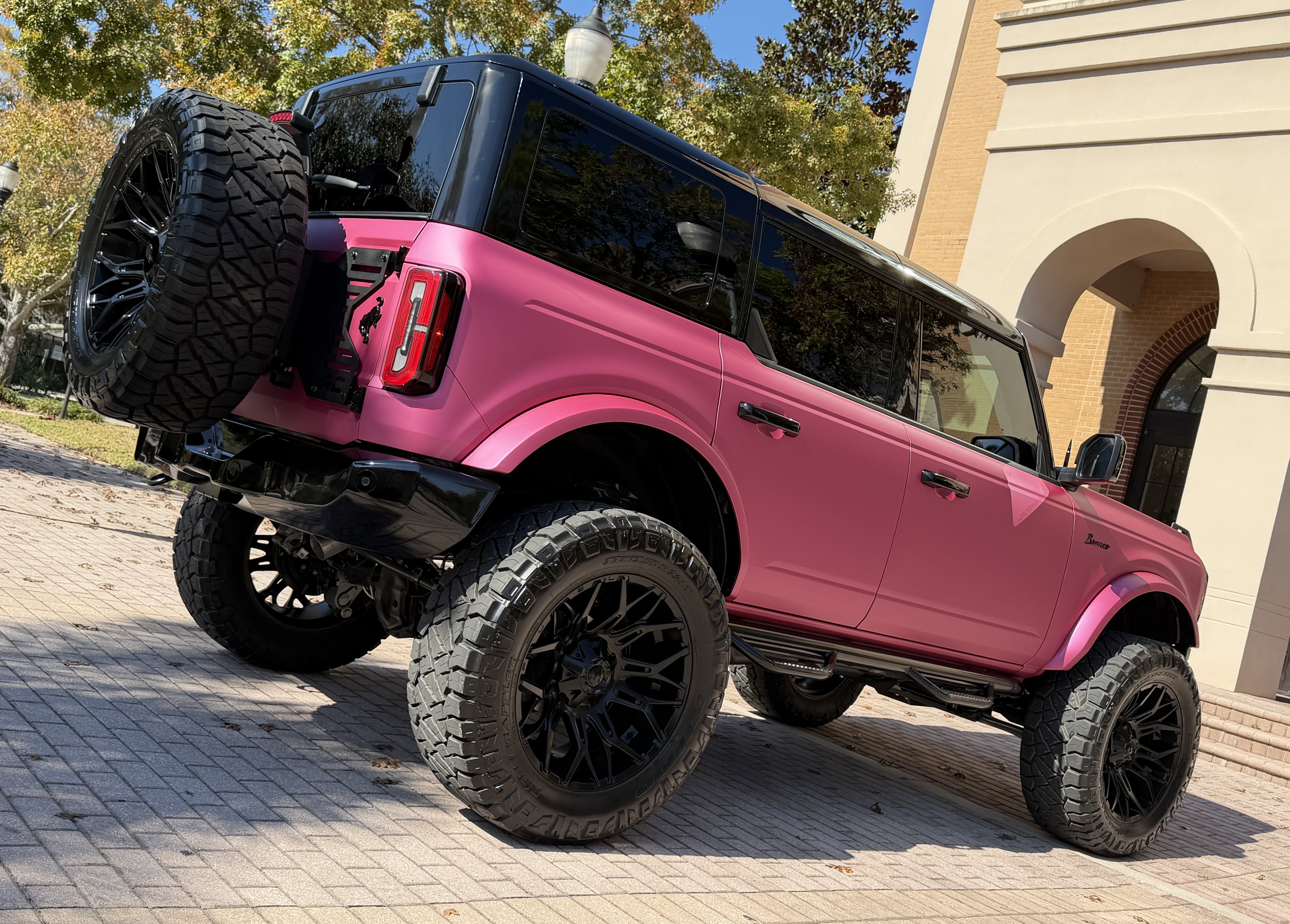 2025 Ford Bronco Matte Pink Custom Lifted Outer Banks