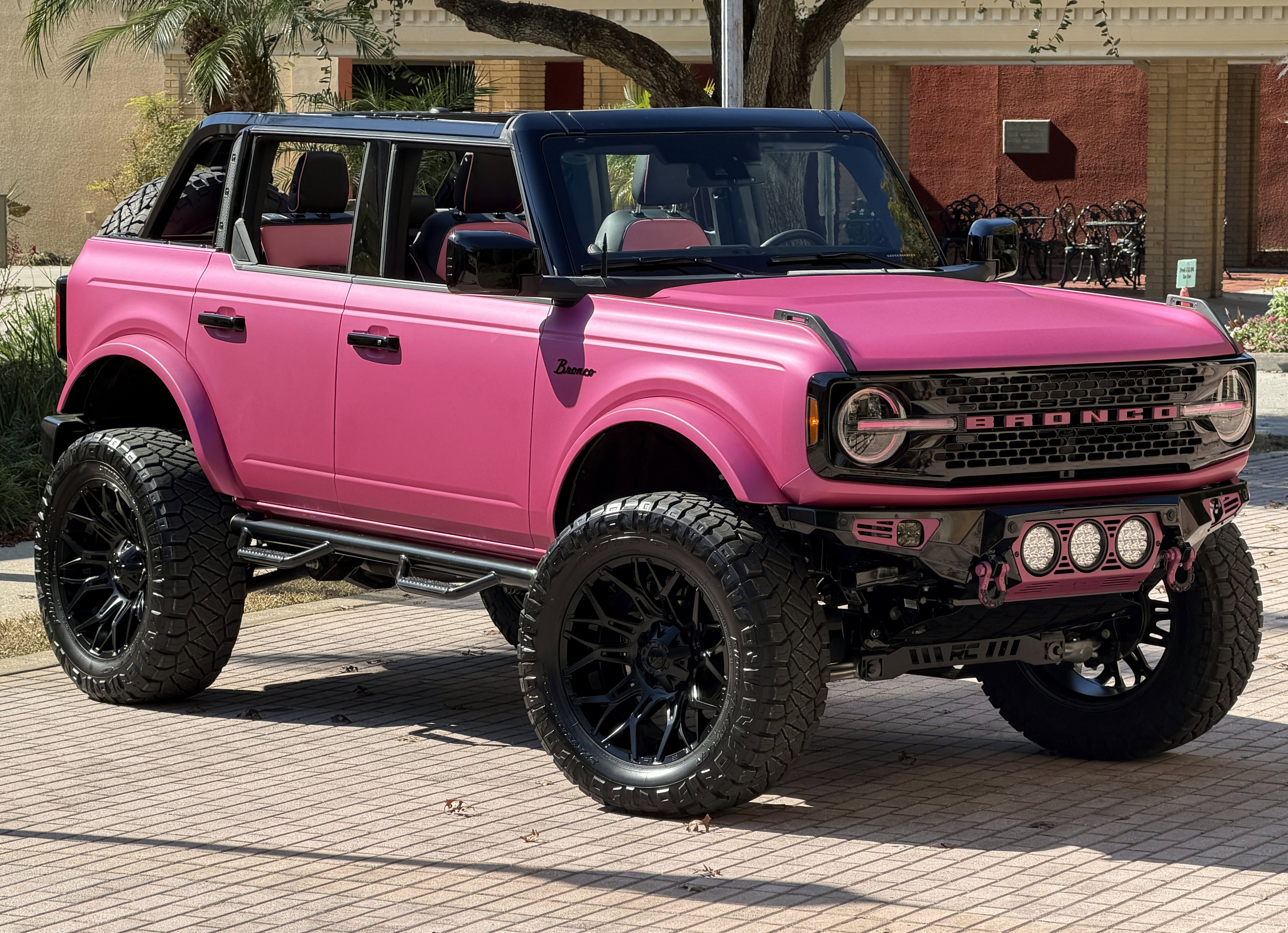 2025 Ford Bronco Matte Pink Custom Lifted Outer Banks