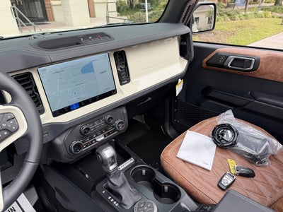 2025 Ford Bronco V6 Wimbledon White Retro Outer Banks Luxury Pkg Custom Lifted