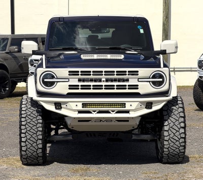 2025 Ford Bronco V6 Vintage Midnight Blue Wimbledon White Custom Paint Outer Banks Luxury Pkg