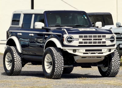 2025 Ford Bronco V6 Vintage Midnight Blue Wimbledon White Custom Paint Outer Banks Luxury Pkg