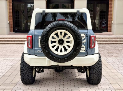 2025 Ford Bronco V6 Wimbledon White & Azure Retro Outer Banks Luxury Pkg Custom Lifted