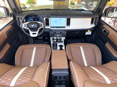 2025 Ford Bronco V6 Wimbledon White & Azure Retro Outer Banks Luxury Pkg Custom Lifted