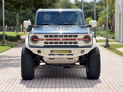 2025 Ford Bronco V6 Wimbledon White & Azure Retro Outer Banks Luxury Pkg Custom Lifted