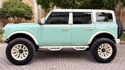 2025 Ford Bronco V6 Wimbledon White Retro Outer Banks Luxury Pkg Custom Lifted