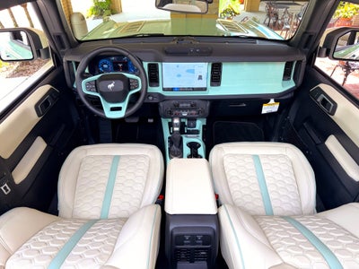 2025 Ford Bronco V6 Wimbledon White Retro Outer Banks Luxury Pkg Custom Lifted