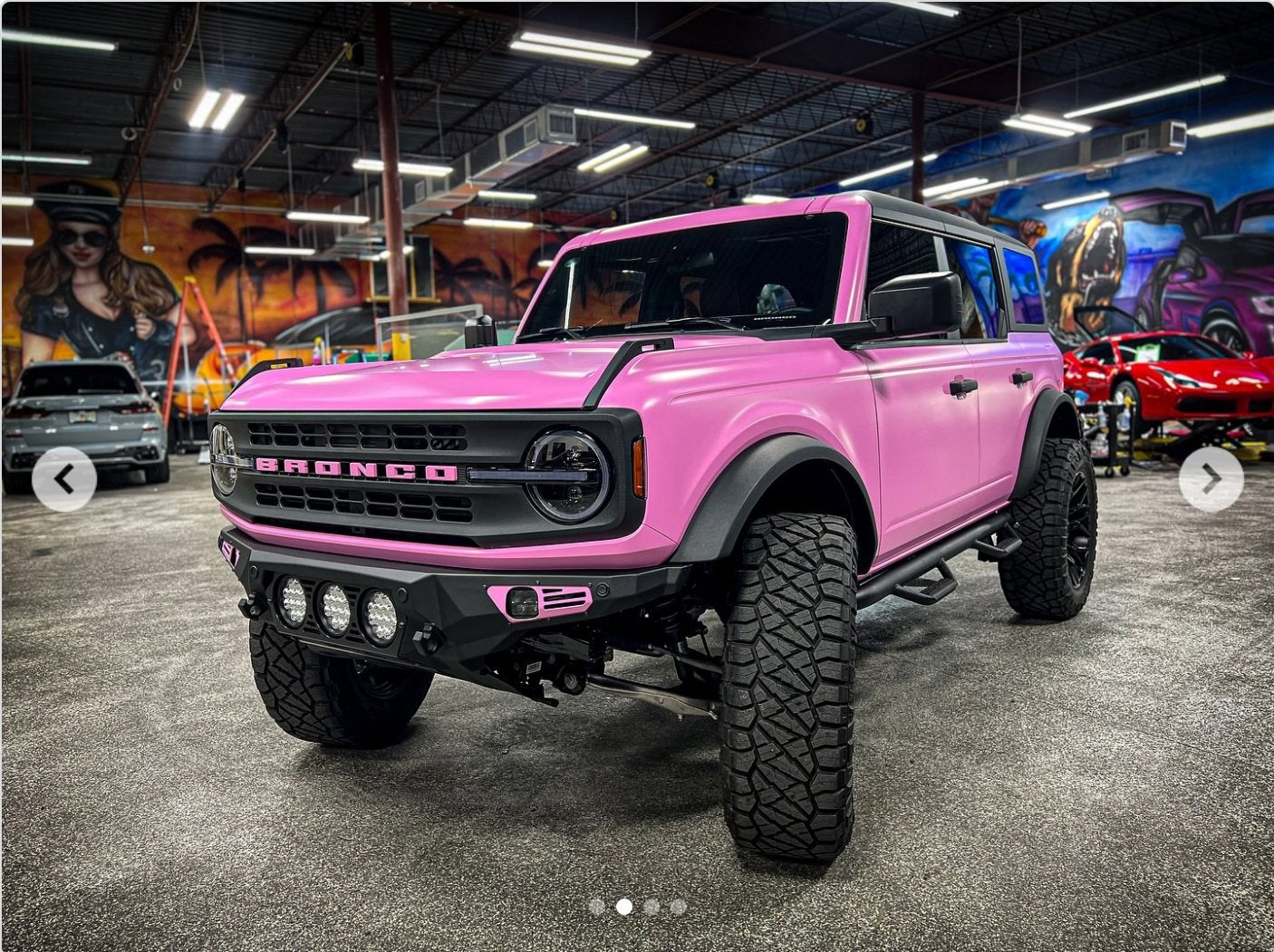 2025 Ford Bronco Pink Big Bend 4x4 Custom Lifted