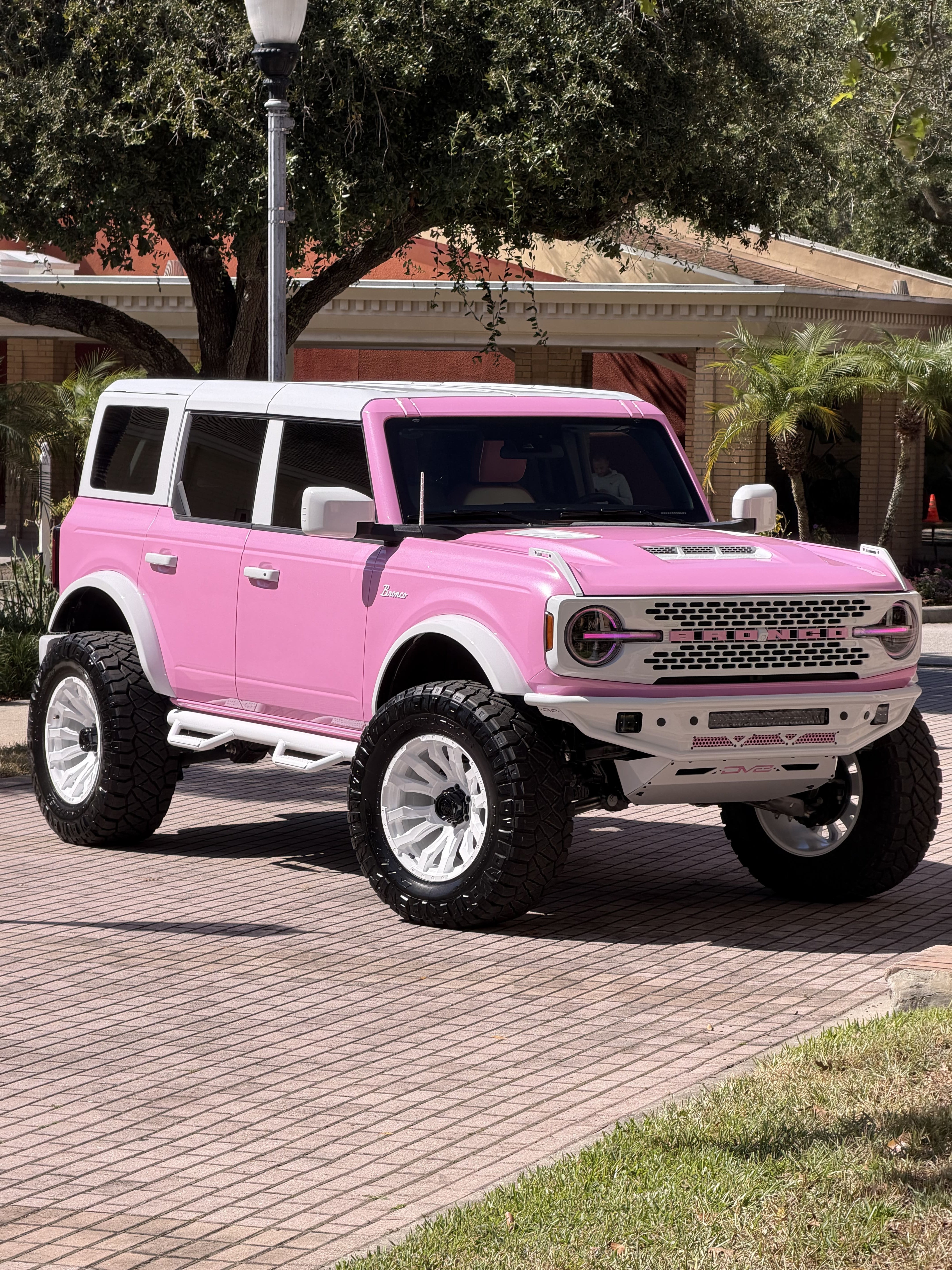 Side view of a customized Ford Bronco